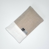 Kép 1/2 - Textil zsebkendőtartó, bézs - fehér színben