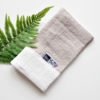 Kép 1/3 - Textil zsebkendőtartó, bézs - fehér színben
