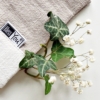 Kép 3/3 -  Textil zsebkendőtartó, bézs - fehér színben