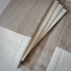 Kép 2/2 -  Textil zsebkendőtartó, bézs - fehér színben