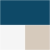 Kép 2/3 - GOTS Biopamut textilzsebkendő - klasszikus változat: fehér, bézs és petrol kék