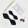 Kép 3/4 - Fekete elegáns csokornyakkendő - választható fekete díszzsebkendővel