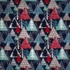 Kép 2/3 - Karácsonyi textilszalvéta fenyőfa mintával, zerowaste ajándék.