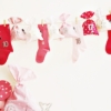 Kép 2/3 - Adventi naptár, hercegnős kalendárium, karácsonyi dekoráció - pink és ezüst