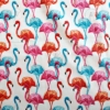 Kép 2/3 - Flamingós textilzsebkendő szett türkiz és korall színben