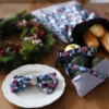 Kép 2/4 - Karácsonyi kenyeres bélelt zsák - kék fenyő mintával