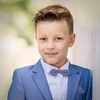 Kép 2/5 - Csokornyakkendő, tengerész csíkos pamut - választható méretben