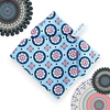 Kép 1/5 - Újraszalvéta, szendvics csomagoló - mandala / kék, 28 cm nagy méret