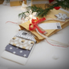 Kép 2/2 - Karácsonyi rénszarvasos kis méretű zsebkendő, környezetbarát ajándék