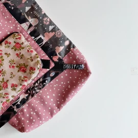 Uzsonna csomagoló szett lányoknak - kedvezményes áron - 2 db újraszalvéta + újratasak + nagy uzsonnás bag