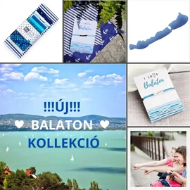 Balaton MAXI szett ajándék balatonos karkötővel - 6 db textilzsebkendő / szalvéta + 2 db újraszalvéta + 1 újratasak + 1 vízálló bag