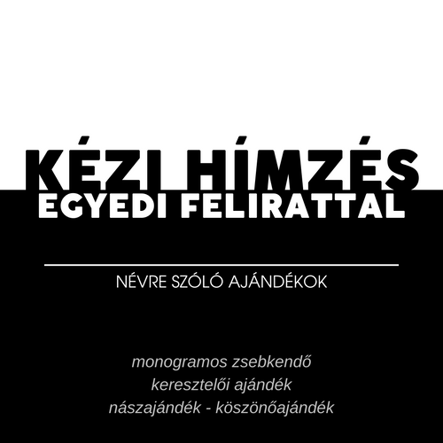 Kézi hímzés - zsebkendőre esküvőre, nászajándékba