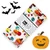 Halloweeni textil szalvéta tökkel és denevérekkel, pamut - 2 db / pár